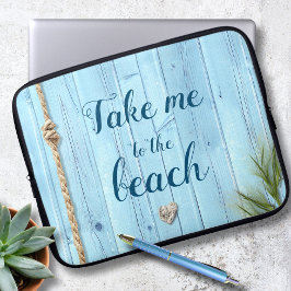 Türkisfarbener Küstenwald bringt mich zum Strand Laptopschutzhülle