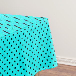 Türkisfarbener Polak-Punkt-Hintergrund Tischdecke