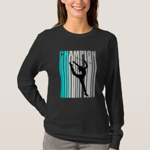Türkisfarbener Rhythmische Gymnastik Meister Retro T-Shirt