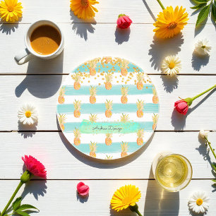 Türkisfarbener Strand Getränkeuntersetzer