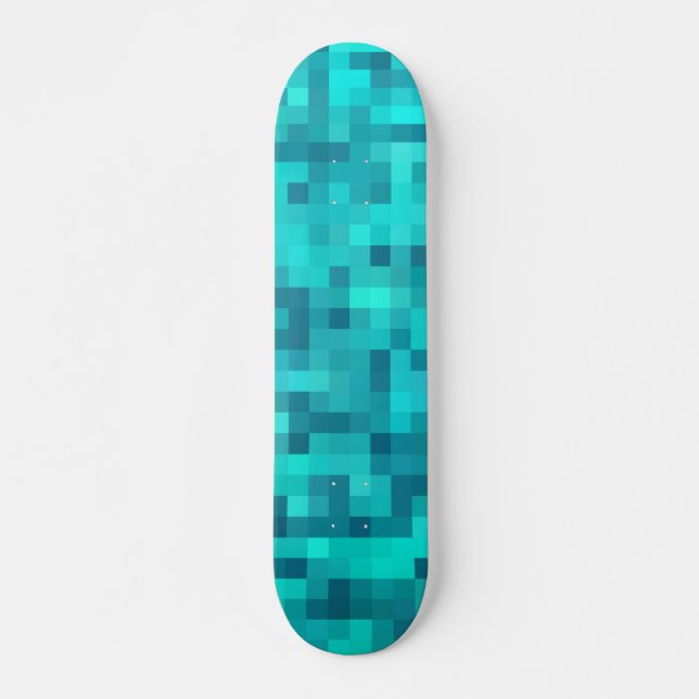 Türkisfarbenes Aquamarines blaues Muster Skateboard (Vorne)