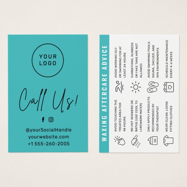 Türkisfarbenes Aquamarines Faxentzug (Vorne & Hinten)