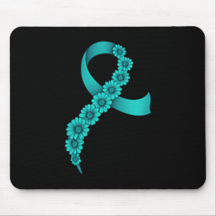 Türkisfarbenes Band Unterstützer Männer Frauen Eie Mousepad