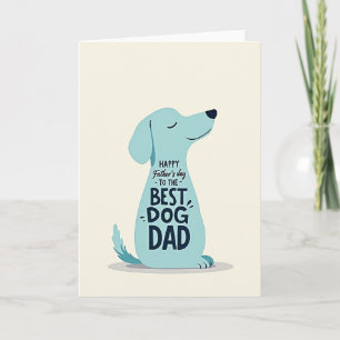 Türkisfarbenes Beste-Hundepapa-Karte Karte
