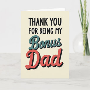 Türkisfarbenes Bonus Papa Retro Art Karte