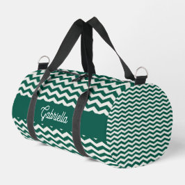 Türkisfarbenes Chevron-Zickzack-Streifenmuster Nam Duffle Bag