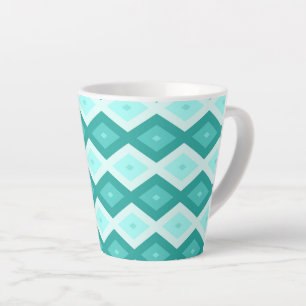 Türkisfarbenes Diamantmuster Milchtasse