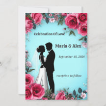 💍 Türkisfarbenes florales Hochzeitsdesign mit Paa