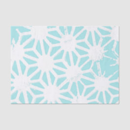 Türkisfarbenes geometrisches Muster Seidenpapier