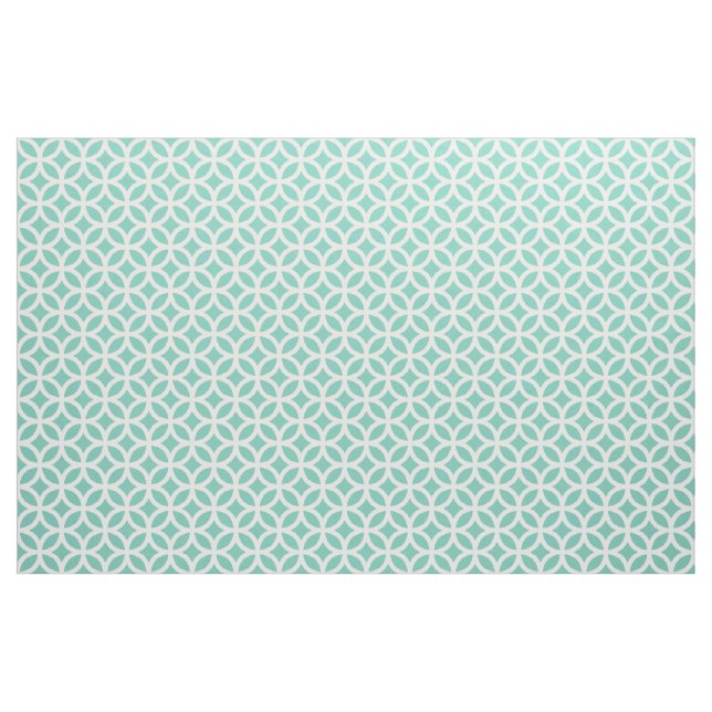 Türkisfarbenes geometrisches Muster Stoff (Yard (91,4 cm))
