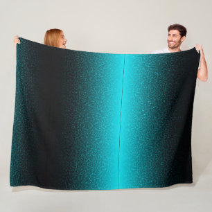Türkisfarbenes Glitter-Kunst-Decke mit Farbverlauf Fleecedecke
