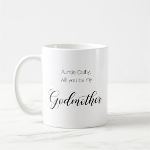 Türkisfarbenes Herz wirst du mein Godmuttervorschl Kaffeetasse