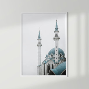 Türkisfarbenes islamisches Moschee-Wandkunst-Poste Poster