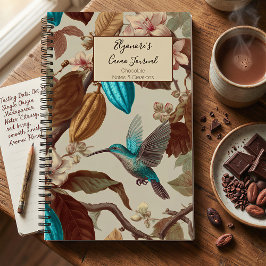 Türkisfarbenes Kakao-Kolibri-Journal Notizbuch