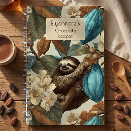 Türkisfarbenes Kakaofault Botanische Kochrezepte Notizbuch