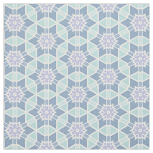 Türkisfarbenes Kaleidoskop Geometrisches Muster fü Stoff
