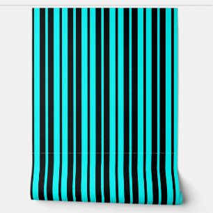 Türkisfarbenes Muster für vertikale Streifen Tapete