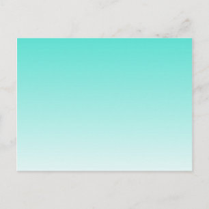 Türkisfarbenes Ombre Blanko Postkarte