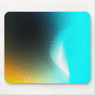Türkisfarbenes Oranges Abstraktes Gradienten-Netz- Mousepad
