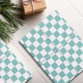 Türkisfarbenes Prüfmuster Geschenkpapier Set
