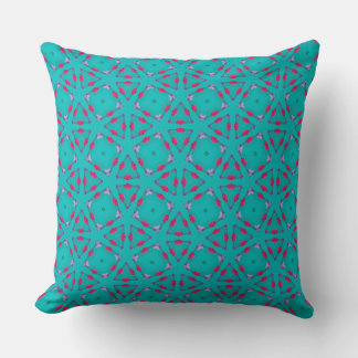 Türkisfarbenes Retro-Geometrie-Kissen Kissen