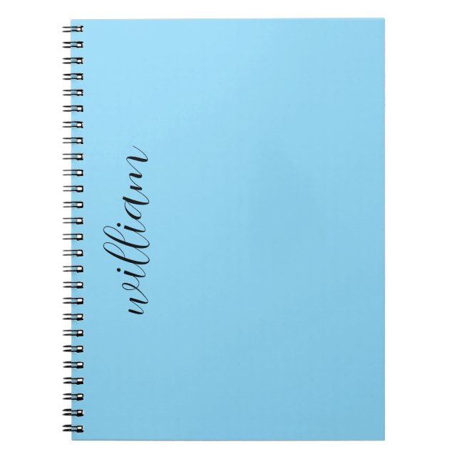 Türkisfarbenes Tagebuch mit Mädchen-Monogramm-Name (Vorderseite)