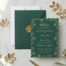 Türkisfarbenes und goldenes florales islamisches m
