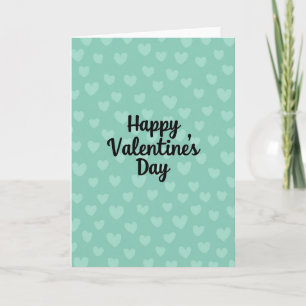 Türkisfarbenes Valentinstagskarte Karte