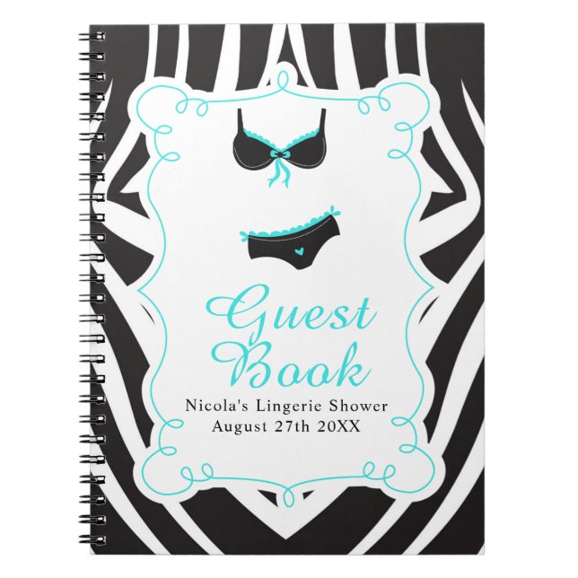 Türkisfarbenes Wäscheparty  Notizblock (Vorderseite)