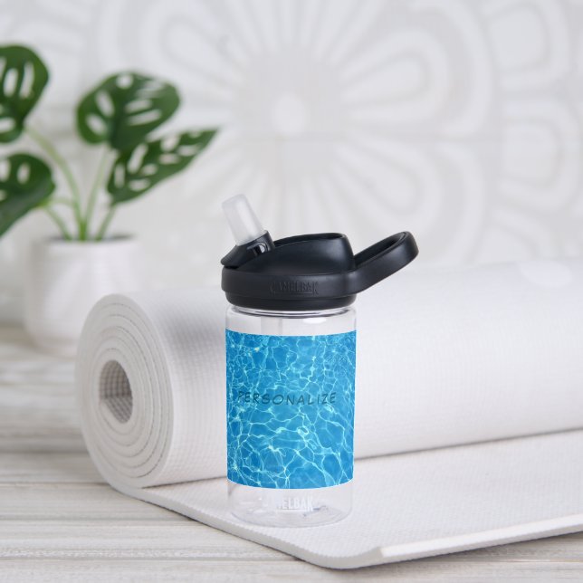 Türkisfarbenes Wasser Trinkflasche (Yoga (gedreht)