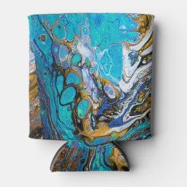 Türkisfarbenes Wasser und abstrakte Kunst Dosenkühler