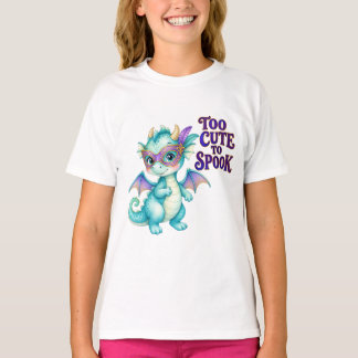 Türkisfarbenes zu süß um Halloween-Drache Kinder z T-Shirt