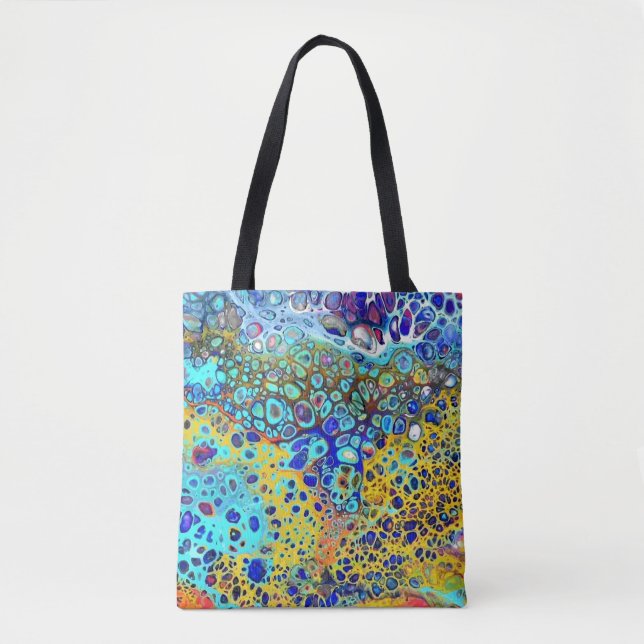 Türkisfizz-Acryl gießen alle über Tasche (Vorderseite)