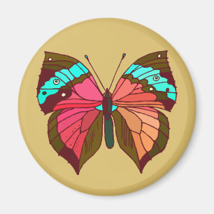 Türkisgestreifter Schmetterling Magnet