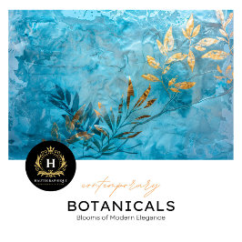 Türkisgoldleaf und botanisches Gewebe Seidenpapier