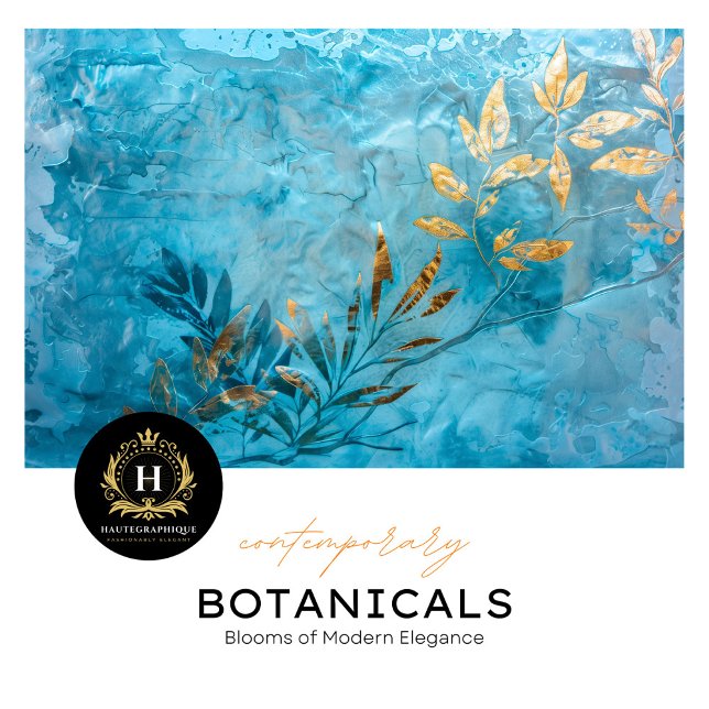 Türkisgoldleaf und botanisches Gewebe Seidenpapier (Von Creator hochgeladen)