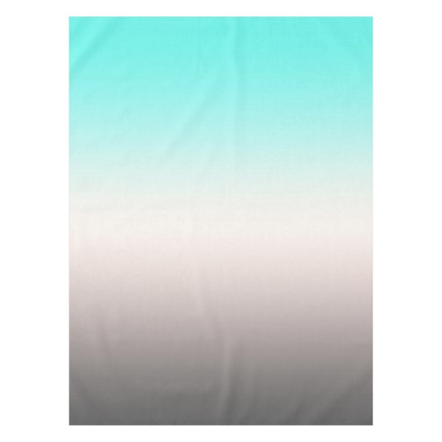 Türkisgrau Ombre Tischdecke (Vorderseite)