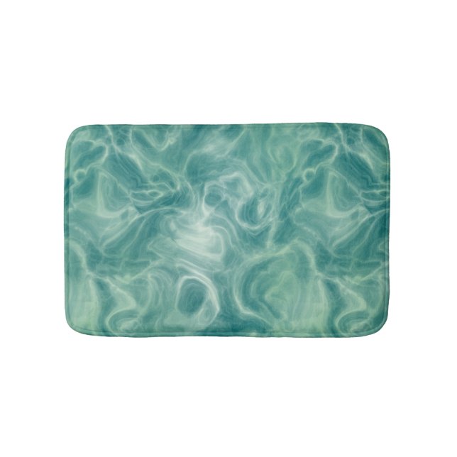 Türkisgrün Abstrakt Badematte (Vorderseite)