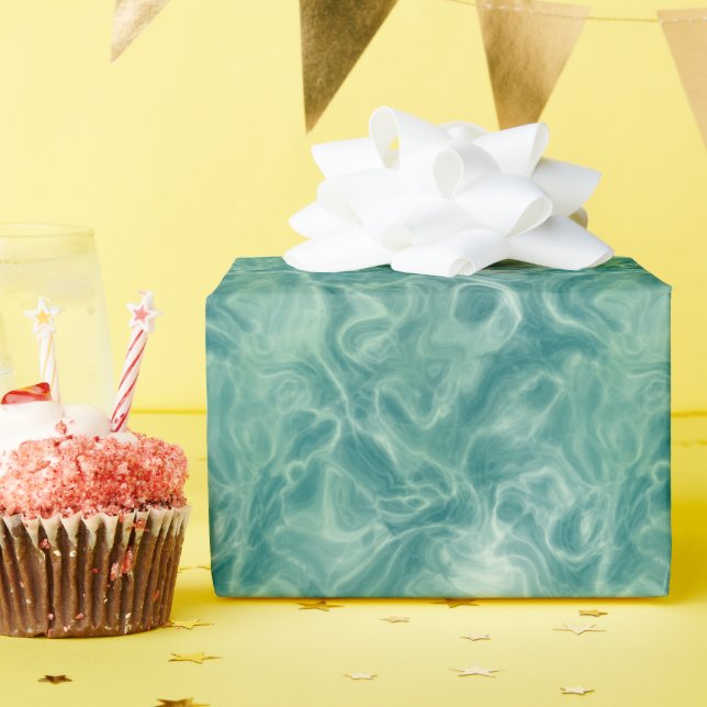 Türkisgrün Abstrakt Geschenkpapier (Geburtstagsparty)