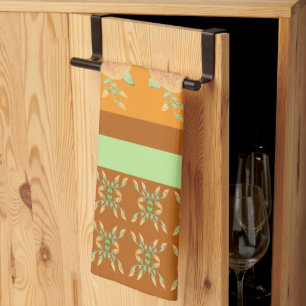 Türkisgrün aus Gold gemustert Geschirrtuch