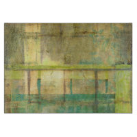 Türkisgrün und Abstrakt gestrichen