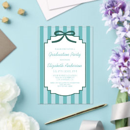 Türkisgrüne Abschlussfeier Acryleinladungen