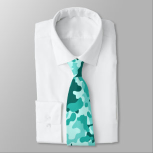 Türkisgrüne Camouflage Neck Tie Krawatte