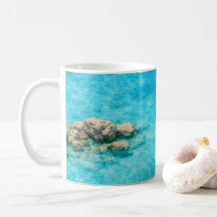 Türkisgrüne Lagune Ozeanwasser Kaffeetasse
