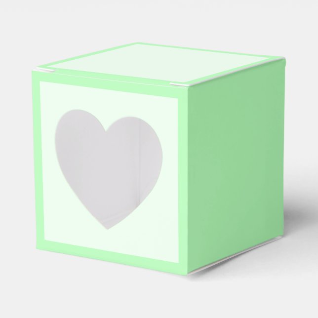 Türkisgrüne weiche, helle, weiße Pastellfarben Geschenkschachtel (Vorderseite)
