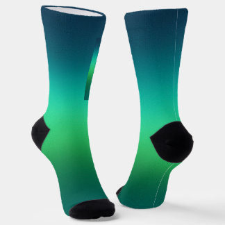 Türkisgrüner Gradient Abstrakter Hintergrund Moder Socken
