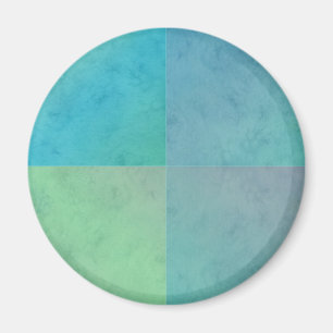 Türkisgrünes Wasserfarben Geometrisches Muster Art Magnet