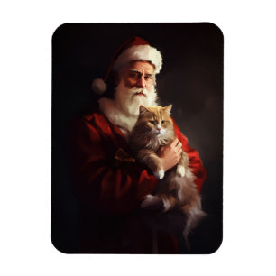Turkish Angora Cat Santa Claus Weihnachten Magnet