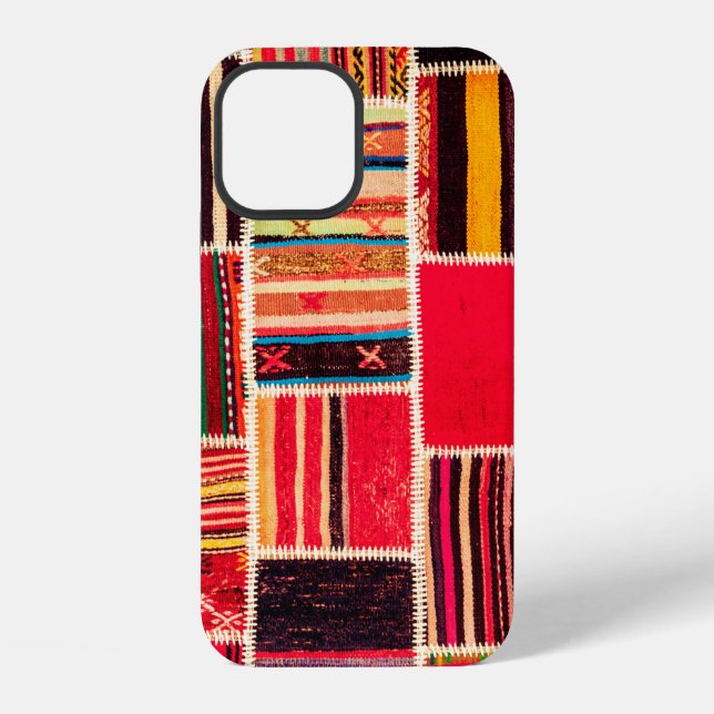 Turkish carpet patchwork handmade. Patchwork patte iPhone Hülle (Rückseite)