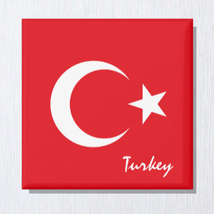 Turkish flag & Turkey holiday/sports fans Magnet